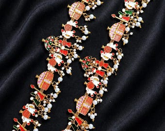 Tobillera Doli Baraat dorada: joyería nupcial india, regalo de mehndi haldi