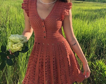 Pattern Ohra Dress Atacama PDF tutorial exclusive crochet dress