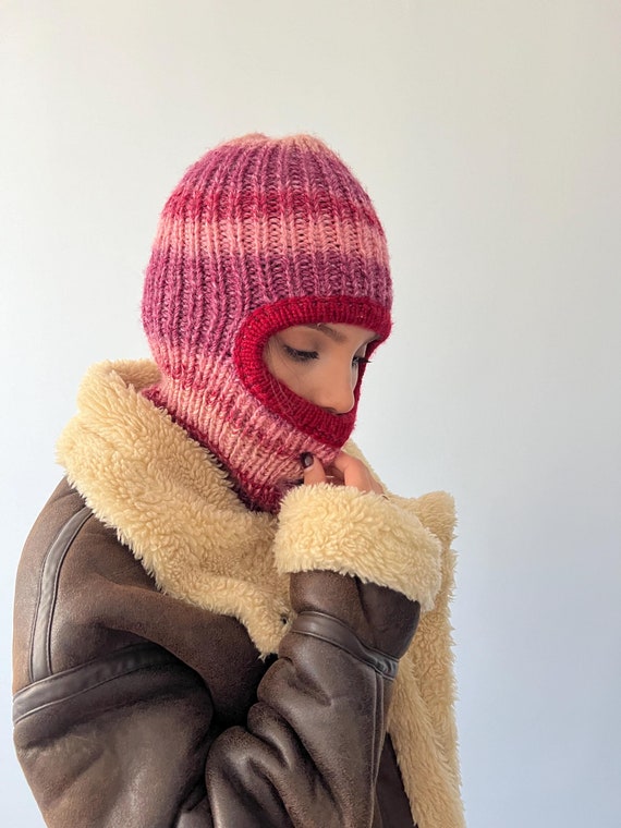 Knitted Melange Balaclava, Anatomically Shaped Balaclava, Winter