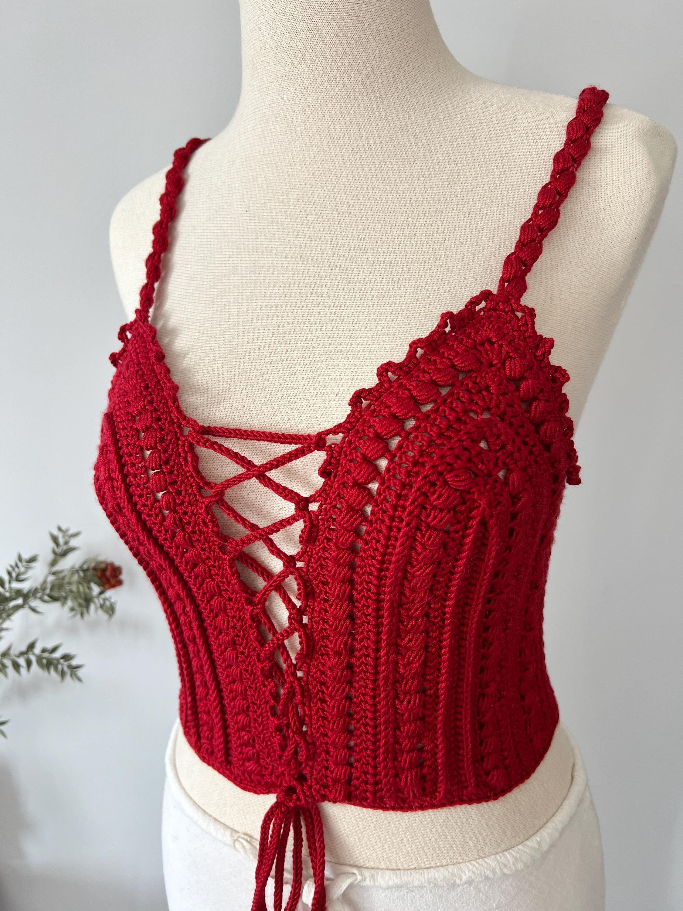 28 Crochet Corset Tops with Granny Squares, Bralettes, and Modesty Panels 12 Crochet Corset Top