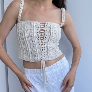 Pattern Top-corset Tulum in English PDF Format Crochet - Etsy