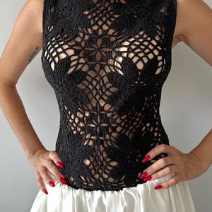 Patron PDF d'un haut en dentelle au crochet