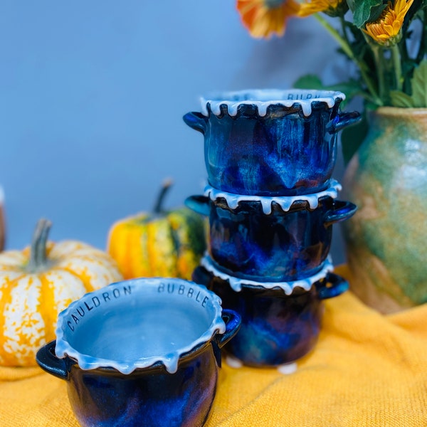 Handmade Halloween Cauldron Bowls