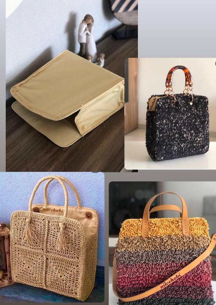 Large Size! Handmade Bag Linings for Crochet Bags. Bag Accesories, Handmade Bags, Perfected from the Inside Out! Cotton Bag Linings