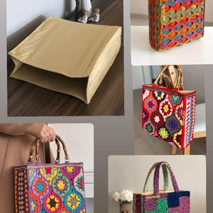 Große Größe! Handgefertigtes Taschenfutter für Häkeltaschen. Taschenzubehör, handgefertigte Taschen, von innen nach außen perfektioniert! Taschenfutter aus Baumwolle
