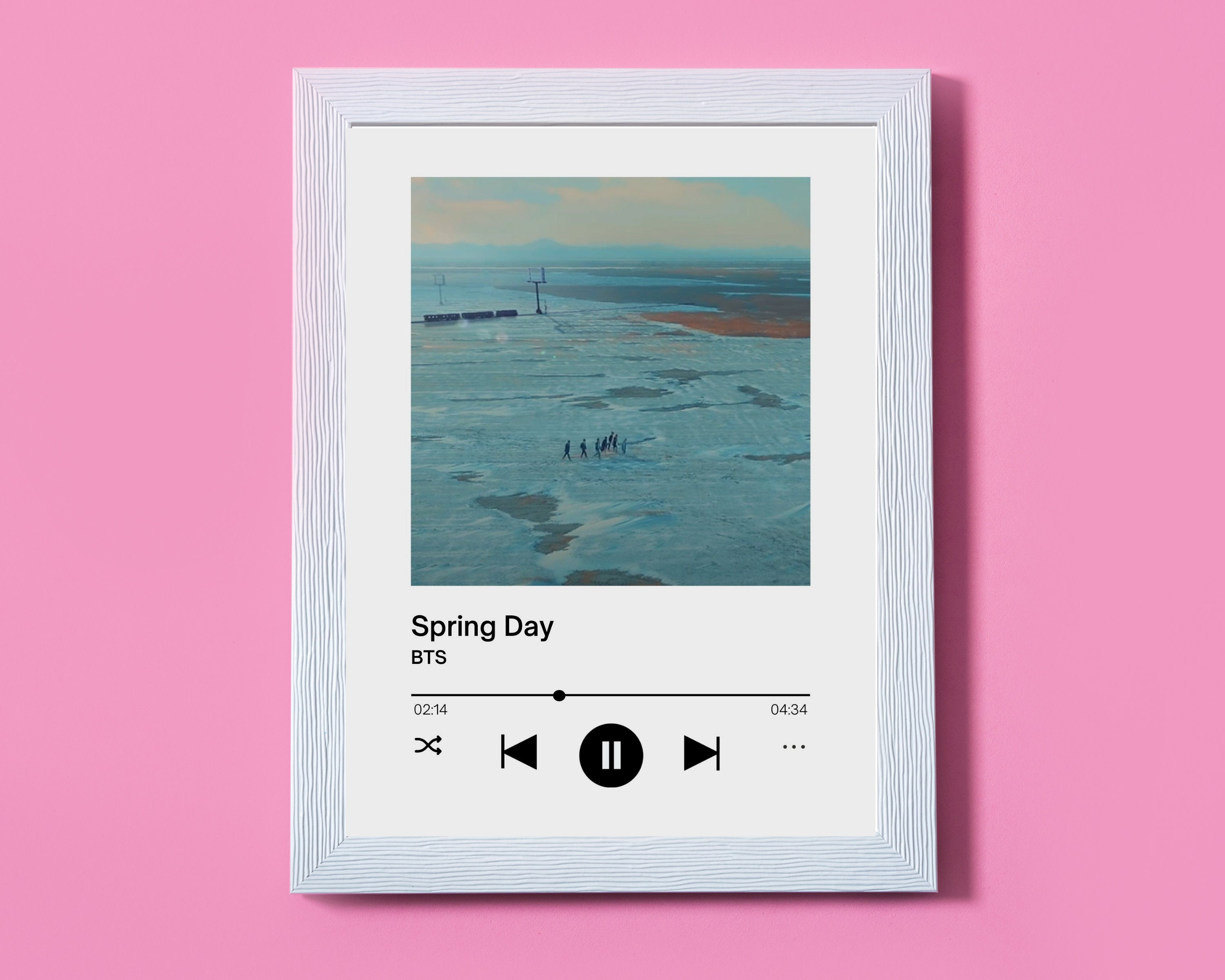 BTS Spring Day Music Player | Instant Download Printable Wall Art