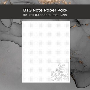 BTS Digital Note Paper Pack | 30 Pages | Instant Download, Use as ...