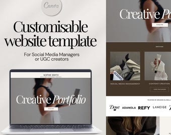 Canva Website Template: Social Media Manager Portfolio (Digital Download)