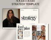 Social Media Strategy Template | Social Media Manager Strategy Template | Aesthetic Strategy Template | Customisable Canva Strategy Template