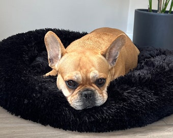 Pet Donut Bed For Dog And Cat, Fluffy Dog Bed, Washable Pet Bed, Calming Doughnut Bed, Pet Beds, Handmade Dog Bed, Anti-Anxiety Pet Bed, ECO