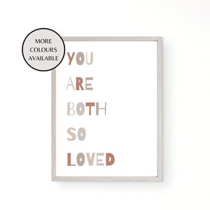 You are both loved so much, Twin Gifts, Twin Nursery Decor, Twin Nursery, Twins Gift, Twins Nursery Decor, Twins Nursery, Twins Room Decor