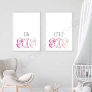 Twin Prints, Twin Wall Art, Twins, Twin Nursery Decor, Twin Room Decor, Sibling Room Decor, Twin Bedroom Art, Twin Prints Set Of Two, Twin