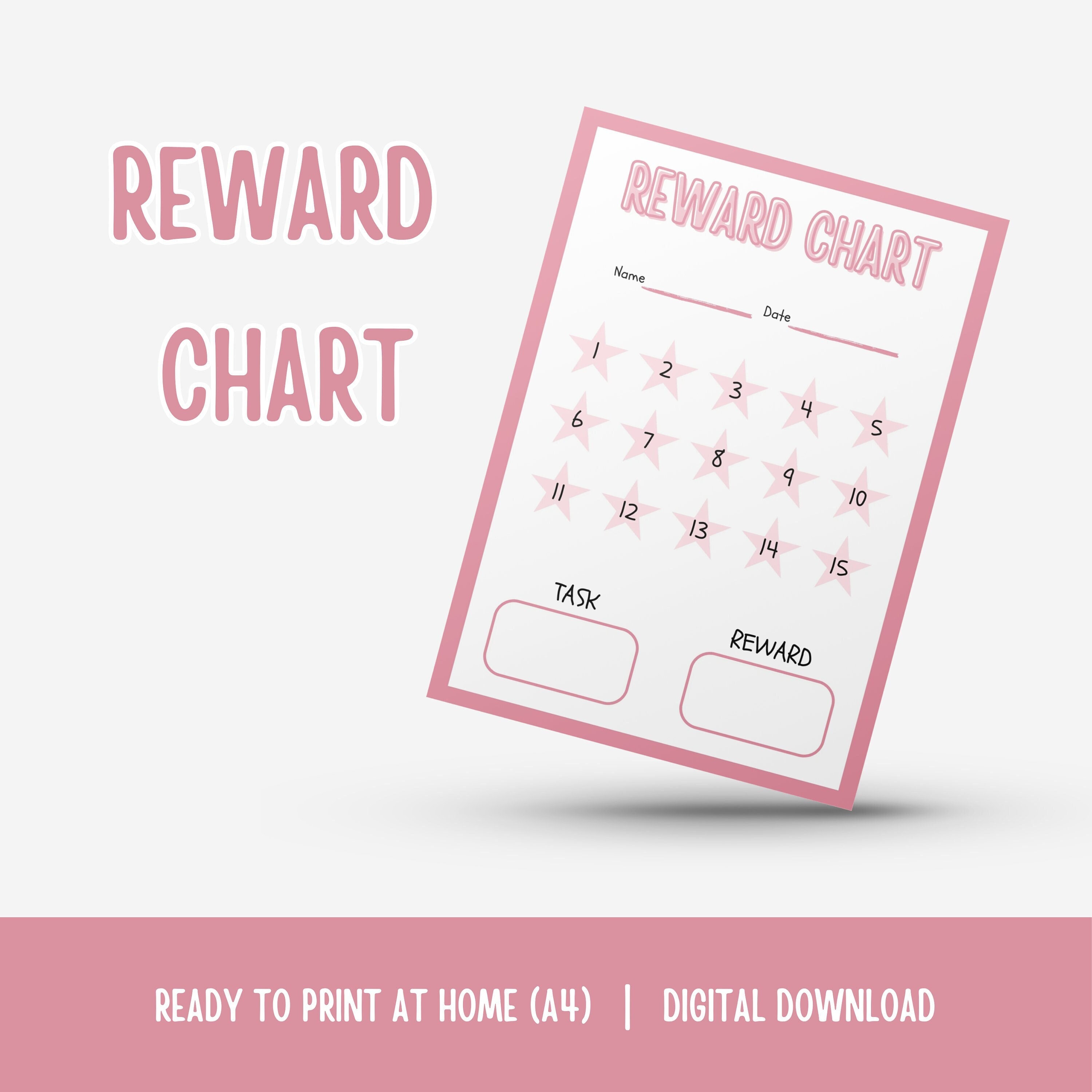 Reward Chart for Girls, Reward Chart for Kids, Reward Chart Printable ...