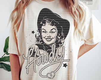 Western Howdy Cowgirl Png, Howdy Png, Western Transparent Country Png Sublimation Design Download, Retro Western Png, Western Shirt Design