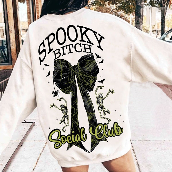 Spooky Bitch Halloween Png, Coquette Halloween Png, Spooky Season Png, Social Club, Black, Aesthetic Png, Witchy png, Skeleton Png, Fall Png