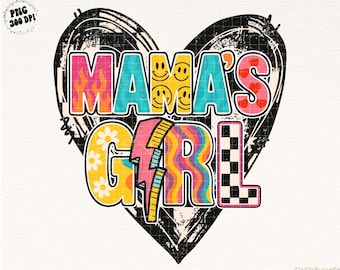 Diseño digital PNG de niña de mamá a cuadros para descargar, PNG de mamá y mini, PNG para niñas pequeñas, PNG retro para niños para sublimación, PNG preppy para niñas