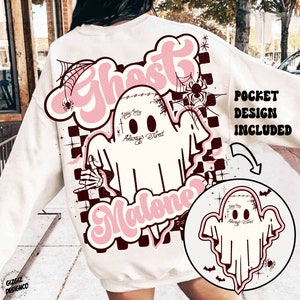 Ghost Malone PNG, Retro Spooky Halloween Sublimation PNG, Cute Spooky Png, Fall png, Trendy Halloween Shirt, funny groovy halloween designs