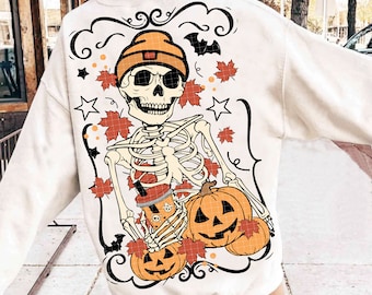 Halloween Skeleton PNG Sublimation Designs, Funny Halloween Png, Trendy Fall Png, Pumpkin Spice Latte, Pumpkin Png, Fall Shirt Png, Fall Png