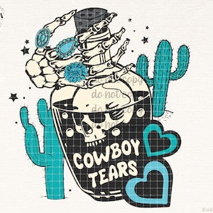 Western Turquoise Jewelry PNG | Cowboy Tears PNG | Western Valentine PNG | Sublimation Design Download | Cowboy png | Retro Valentines Png