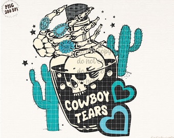 Western Turquoise Jewelry PNG | Cowboy Tears PNG | Western Valentine PNG | Sublimation Design Download | Cowboy png | Retro Valentines Png