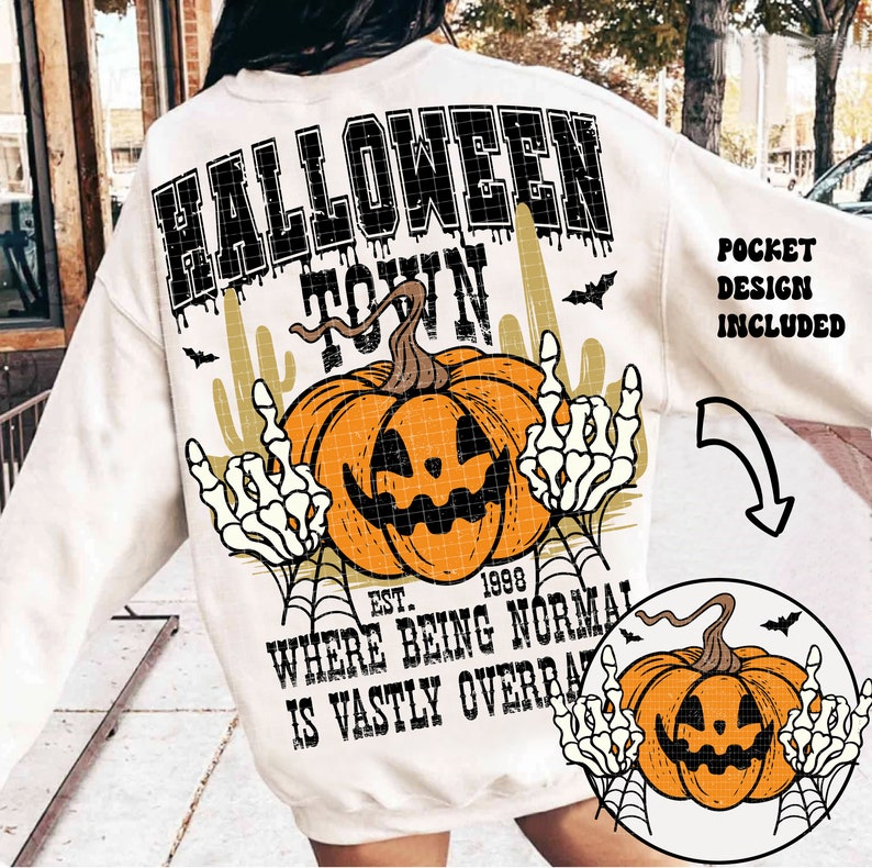 Halloweentown 1998 PNG, Funny Halloween png, Halloween Shirt png, Retro Halloween png, Halloween Pumpkin png, Fall png, Sublimation Designs image 1