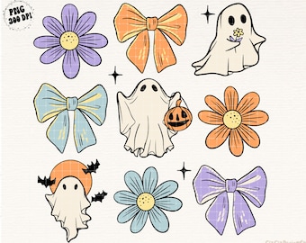 Halloween Coquette Png, Ghost Png, Halloween Sublimation Digital Design Download-cute halloween png, spooky season png, fall png files