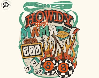 Hola Mamá Western Png, Mamá Afortunada Png, Mamá Retro Western Png, Atrevida Png, Boho Western Png, 8 Bolas, Mamá Coqueta Png, Mamá Turquesa Png