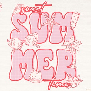 Sweet Summer Time png, Aesthetic Png, Pink Summer Png, Summer Sublimation, Summer png, Social Club Png, Sublimation Design, Digital Download