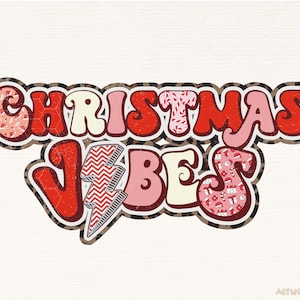 Christmas Vibes Png, Retro Christmas Sublimation Design Downloads, Santa png, Jingle png, Retro Christmas png, Tis the season png, Holly Png
