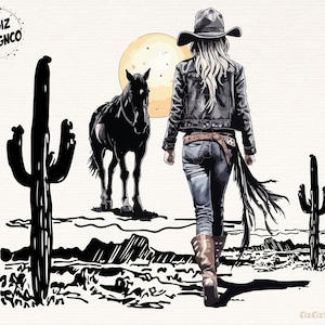 Western Cowgirl Png, Cowgirl Png, Western Transparent Cowgirl Png, Cowgirl Sublimation, Design Download, Wild West Png, Western Shirt Design