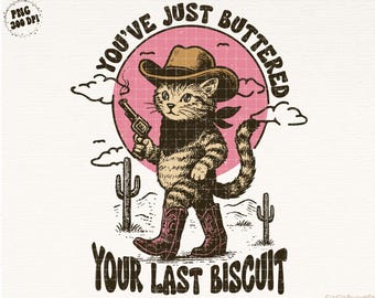 Gato Cowboy com Design Western PNG, Gato Cowboy Retrô PNG, Design Engraçado para Camiseta de Gato, Frase Country PNG, Clipart Western, Gato Infernal PNG, Country