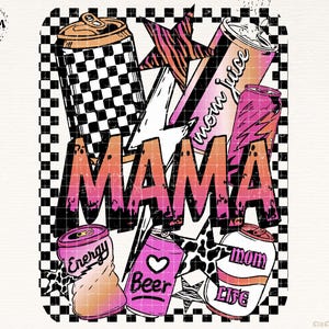 Mom Juice Png Retro Pink Mama Png Trendy Mama Png Rocker Mama Shirt Png Mom Life Png Checkered Mom Png Mama Png Shirt Design Summer Mama Png