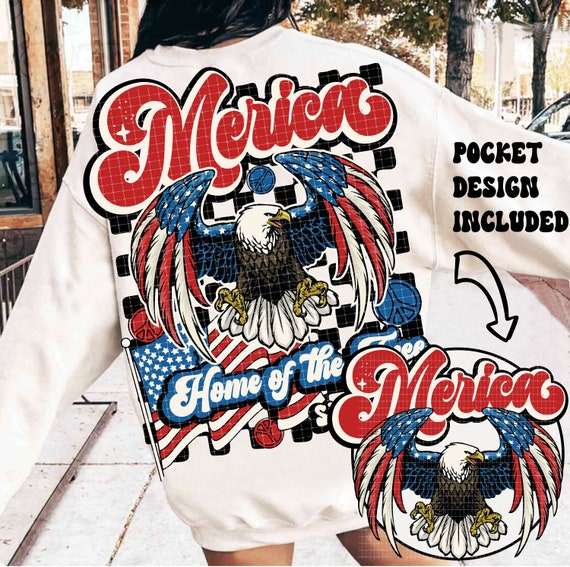 Merica Bald Eagle Png, Patriotic Png Sublimation, 4th of July Png, American Flag Png, Retro Fourth of July png, mericaw, eagle, USA, 1776