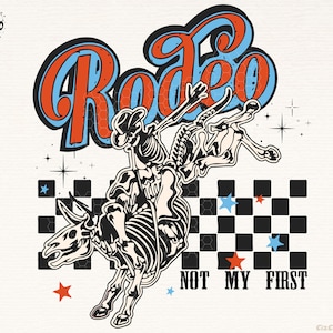 Western Rodeo Png, Retro Skeleton Western Png Sublimation, Western Sublimation Png, Western Design Png, Western Retro Cowboy Png, Skeleton