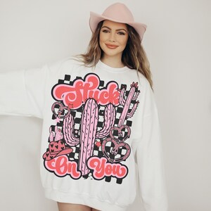 Stuck on You PNG, Western Valentine Png, Valentine’s Day PNG Sublimation Digital Design Download, vday shirt, love tshirt, retro png, cactus image 7