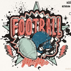 Retro Football Mama Png, Football Mom Sublimation Designs, Instant Download, Football Season, Game Day Png, Groovy Football Mama Png Designs