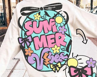Retro Coquette Summer Vibes png, coquette zomer png, retro zomer png, strand png, hallo zomer png, bloemen png, trendy zomer png, lente