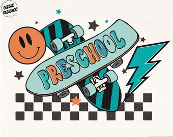 Dondolo per bambini in età prescolare PNG - Download di design digitale per sublimazione per il ritorno a scuola - PNG retrò per il ritorno a scuola, bambino PNG, bambino in età prescolare PNG, design per bambini