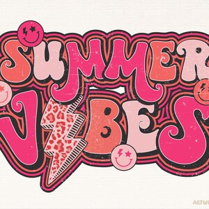 Summer Vibes Png | Summer Png | Retro Summer Png | Distressed Smiley Png | Boho Png | Leopard png | png for sublimation | summer sublimation