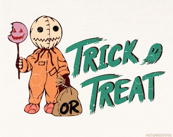 Trick or Treat PNG, Halloween Png, Halloween sublimation, Retro Halloween png, Sublimation Digital Download, Sam Trick or Treat Shirt Design