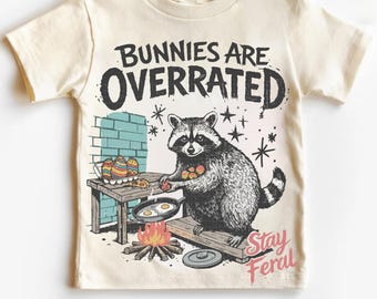 Retro Bunnies Are Overrated Stay Feral Easter PNG Digital Download