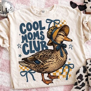 Cool Moms Club Goose Mama PNG, Coquette Bow Mama PNG, Mom Life, Antique Shirt, Dainty Png (Digital Download) image 8