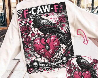 F Caw F Png, San Valentín Divertido Png, Anti Día de San Valentín Png, San Valentín Retro Png, Día de las Galaxias, San Valentín Soltero, Anti Amor Png, Cuervo Png