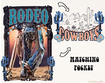 Western rodeo png zak, cowboy retro design, sublimatie western ontwerp png, western rodeo png, rodeo wilde westen png, rodeo png