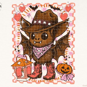 Cowboy Bat Western Halloween Png Cute Halloween Bat Png Just a little Batty Png Vampire Bat Png Kids Halloween Png Shirt Digital Download