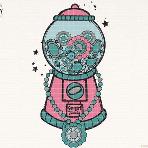 Cowgirl Candy PNG Digital Download, Gumball Machine Png, Turquoise Candy, Pink, Jewelry Png, Turquoise Conchos Png, Western Png, Cowgirl Png