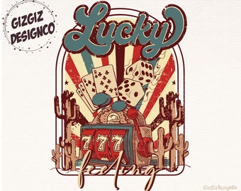 Western Gefühl Lucky Png, Retro Western Png, Western Sublimation, Western St. Patrick's Png, Western Boho Shirt Png, Western Cowgirl Png