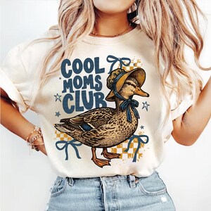 Cool Moms Club Goose Mama PNG, Coquette Bow Mama PNG, Mom Life, Antique Shirt, Dainty Png (Digital Download) image 6