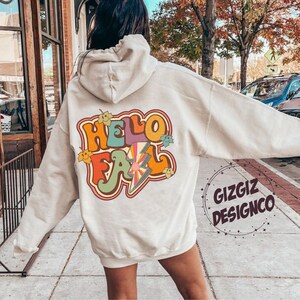 Retro Hello Fall PNG, Pumpkin Season, Sublimation Design Download ...