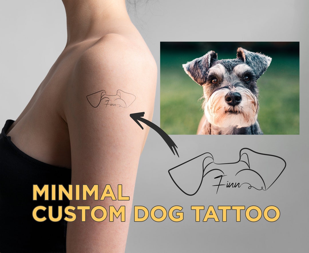 Custom Minimal Dog Tattoo Custom Tattoo Design for Dog - Etsy